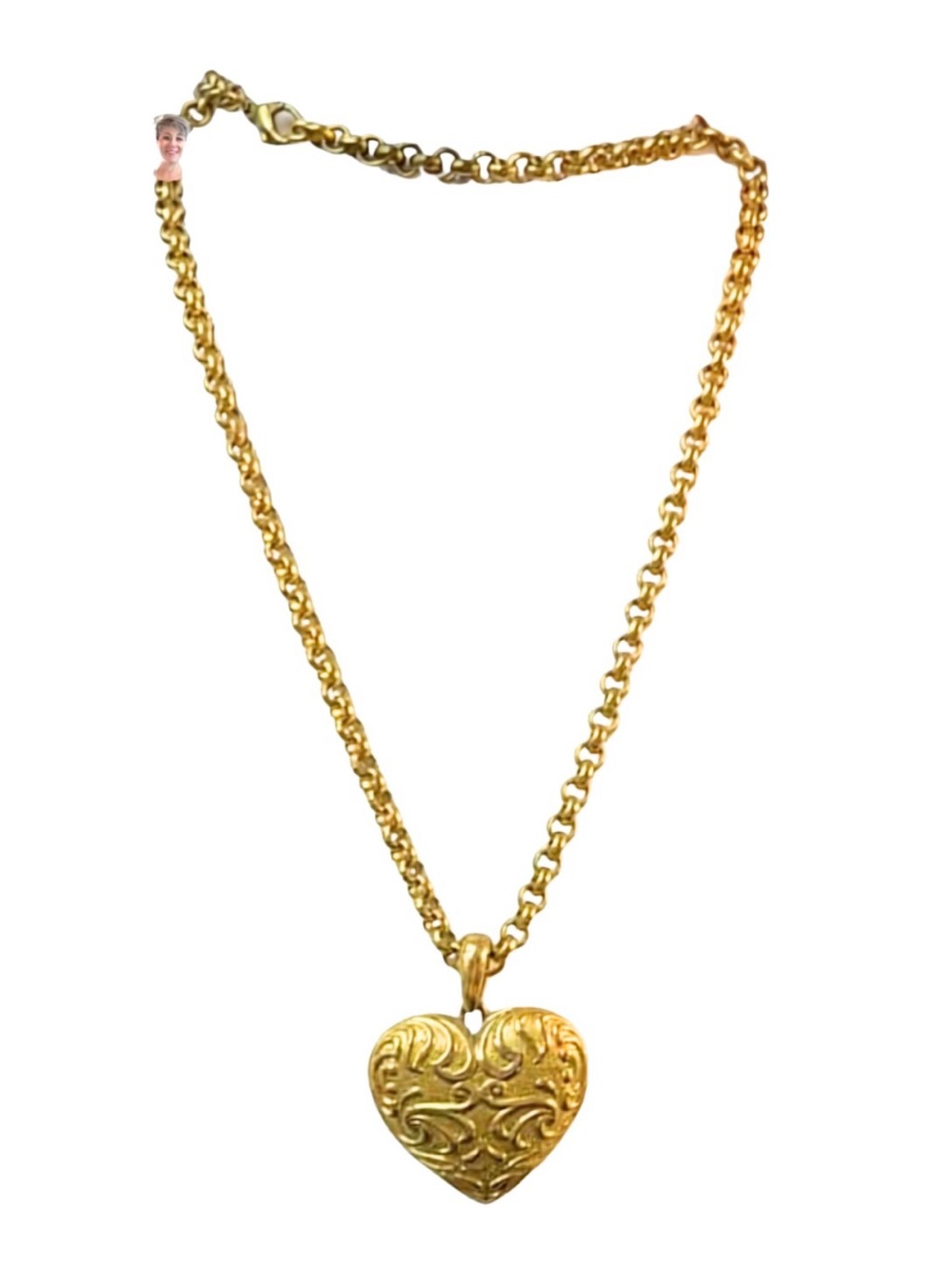 Gold Heart Pendant Necklace - Women Jewelry